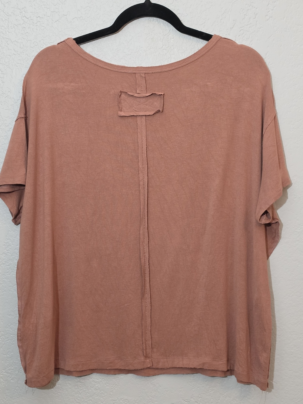 Pink Lily Relaxed Scoop Neck Short Sleeve Top in Dusty Rose Womens Medium - Picture 4 of 6